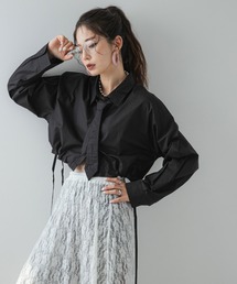 bohmal（ボマール）の「ネクタイ付きドロストデザインシャツ（シャツ/ブラウス）」