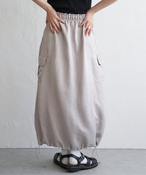 VENCEEXCHANGE（ヴァンスエクスチェンジ）の「【2WAY】ヴィンテージツイルカーゴスカート（スカート・レディース・ブラック/グレー/ブラウン系/グリーン・FREE）」の6枚目の写真