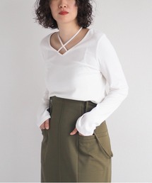 ホルターネックリブロンTee