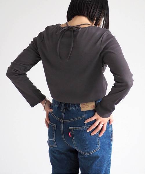 cepo(セポ)の「ホルターネックリブロンTee(Tシャツ/カットソー・レディース・オフホワイト/チャコール・M)」の12枚目の写真