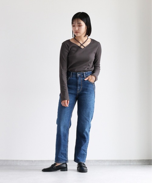 cepo(セポ)の「ホルターネックリブロンTee(Tシャツ/カットソー・レディース・オフホワイト/チャコール・M)」の14枚目の写真