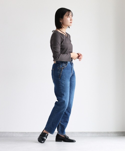 cepo(セポ)の「ホルターネックリブロンTee(Tシャツ/カットソー・レディース・オフホワイト/チャコール・M)」の15枚目の写真