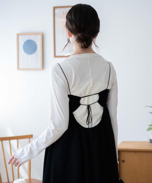 WEGO（ウィゴー）の「WEGO/ソフトタッチクルーネックロンT（Tシャツ/カットソー・レディース・ブラック/ホワイト/ブラウン系その他・FREE）」の11枚目の写真