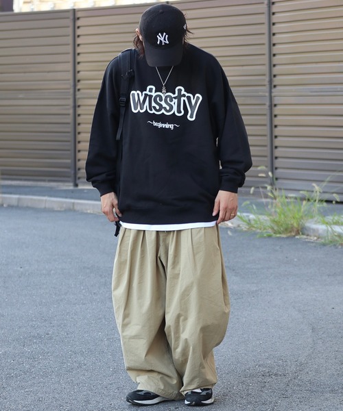 wissty（ウィスティー）の「wissty-ロゴスウェット（スウェット・メンズ・ブラック/グレー・M/L）」の4枚目の写真