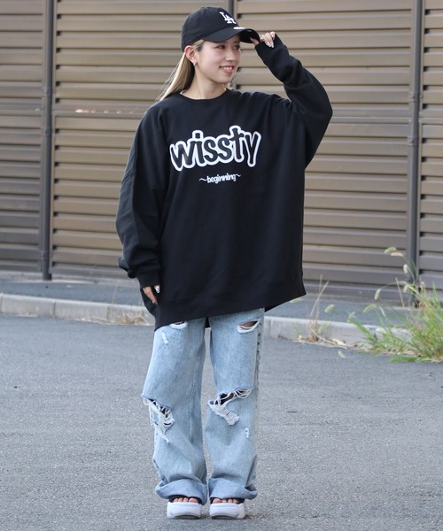 wissty（ウィスティー）の「wissty-ロゴスウェット（スウェット・メンズ・ブラック/グレー・M/L）」の11枚目の写真