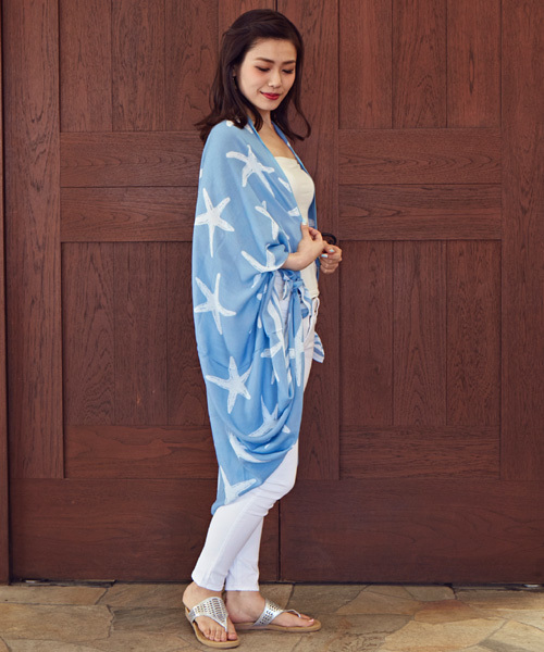 Kahiko(カヒコ)の「【kahiko】STARFISH★サローン(ストール/ショール・レディース・ブルー/ホワイト/ピンク/ミント・FREE)」の22枚目の写真