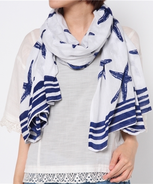 Kahiko(カヒコ)の「【kahiko】STARFISH★サローン(ストール/ショール・レディース・ブルー/ホワイト/ピンク/ミント・FREE)」の9枚目の写真