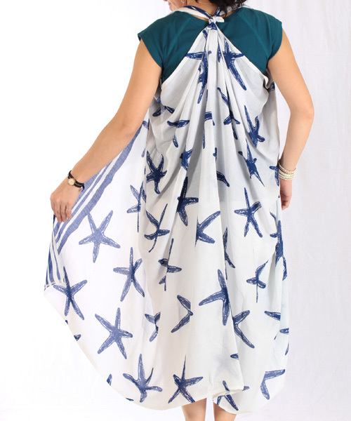 Kahiko(カヒコ)の「【kahiko】STARFISH★サローン(ストール/ショール・レディース・ブルー/ホワイト/ピンク/ミント・FREE)」の15枚目の写真