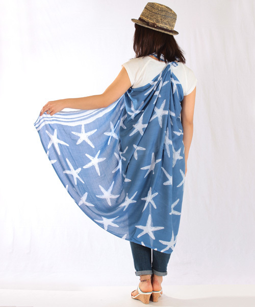 Kahiko(カヒコ)の「【kahiko】STARFISH★サローン(ストール/ショール・レディース・ブルー/ホワイト/ピンク/ミント・FREE)」の12枚目の写真