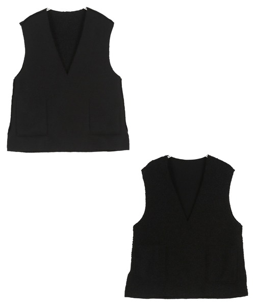 KOBE LETTUCE（コウベレタス）の「リバーシブルベスト（ベスト・レディース・ライトベージュ/グレー/ブラック・M）」の9枚目の写真