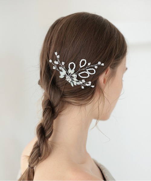 FRANCE パール ヘアピン パール×ラインストーンヘアピン 2本セット H-461 | ヘア