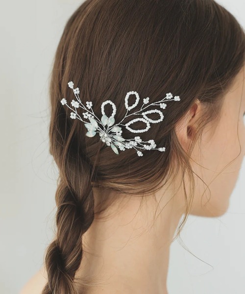 【美品】PIPERI ピペリ　ヘアアクセサリー H-237 ウェディング ヘッドドレス【バタフライ 6P ヘアピン