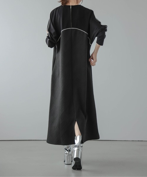 La-gemme（ラジェム）の「異素材ロングワンピース（ワンピース・レディース・ベージュ/ブラック/グレー・フリー）」の20枚目の写真