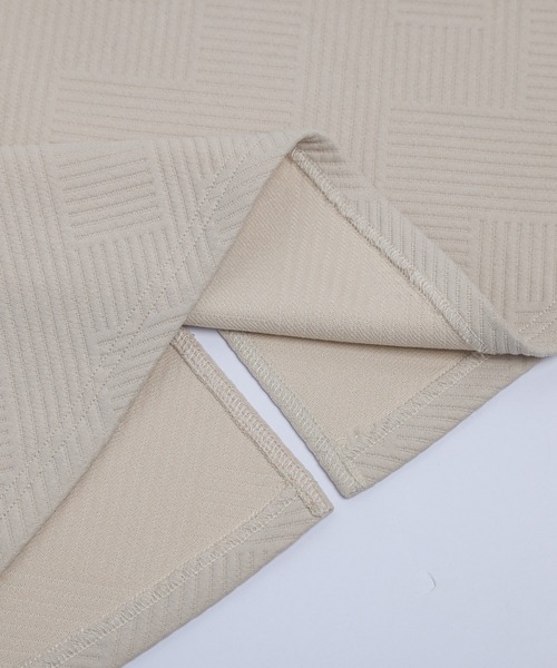 La-gemme（ラジェム）の「異素材ロングワンピース（ワンピース・レディース・ベージュ/ブラック/グレー・フリー）」の9枚目の写真