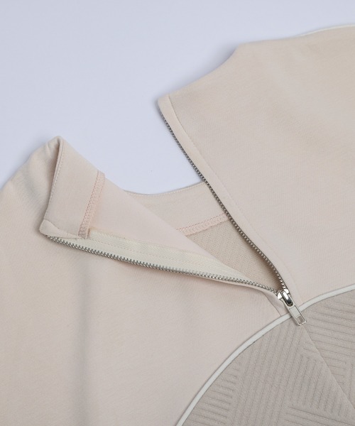 La-gemme（ラジェム）の「異素材ロングワンピース（ワンピース・レディース・ベージュ/ブラック/グレー・フリー）」の11枚目の写真