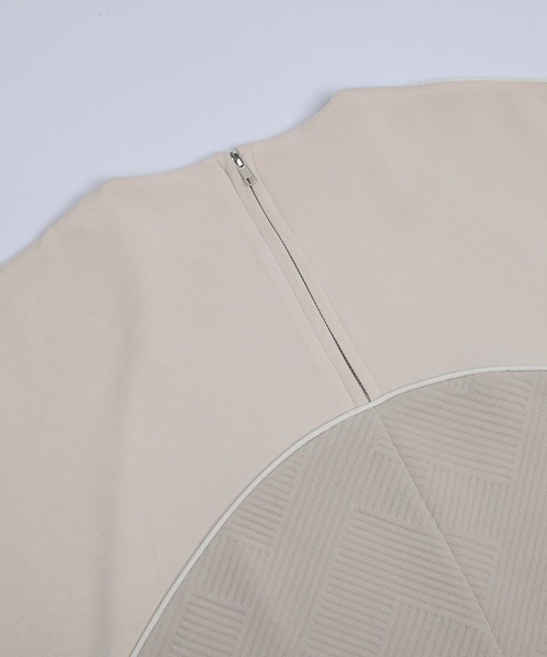 La-gemme（ラジェム）の「異素材ロングワンピース（ワンピース・レディース・ベージュ/ブラック/グレー・フリー）」の13枚目の写真