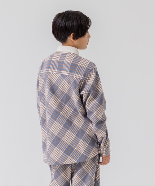 JAM & LINK(ジャムアンドリンク)の「「@r.y.623」コラボ企画 布帛ネルシャツ(シャツ/ブラウス・キッズ・グリーン/ブラウン・160cm/110cm/120cm/140cm/150cm/130cm)」の7枚目の写真