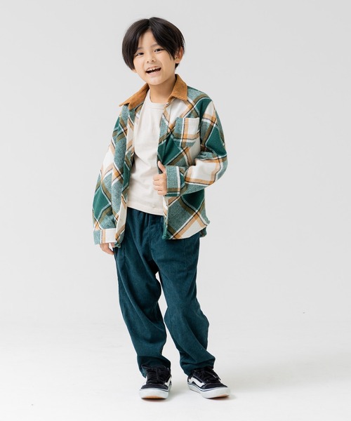 JAM & LINK(ジャムアンドリンク)の「「@r.y.623」コラボ企画 布帛ネルシャツ(シャツ/ブラウス・キッズ・グリーン/ブラウン・160cm/110cm/120cm/140cm/150cm/130cm)」の8枚目の写真