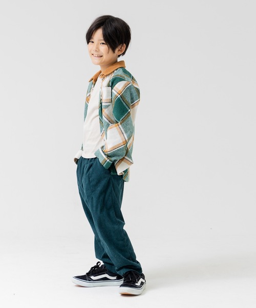JAM & LINK(ジャムアンドリンク)の「「@r.y.623」コラボ企画 布帛ネルシャツ(シャツ/ブラウス・キッズ・グリーン/ブラウン・160cm/110cm/120cm/140cm/150cm/130cm)」の9枚目の写真