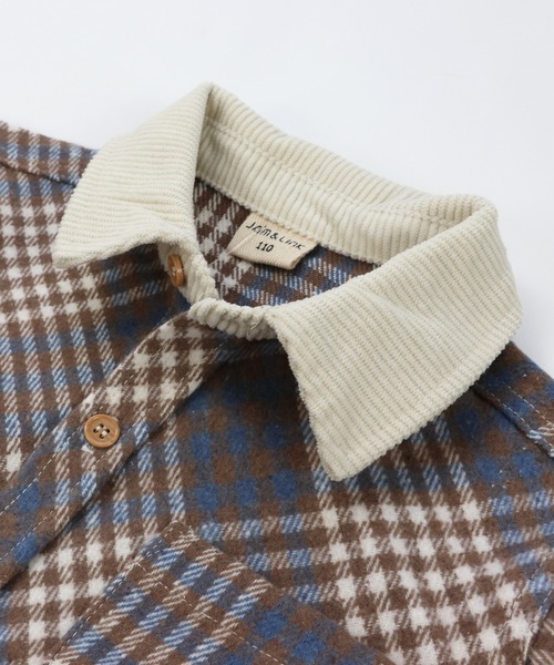 JAM & LINK(ジャムアンドリンク)の「「@r.y.623」コラボ企画 布帛ネルシャツ(シャツ/ブラウス・キッズ・グリーン/ブラウン・160cm/110cm/120cm/140cm/150cm/130cm)」の15枚目の写真