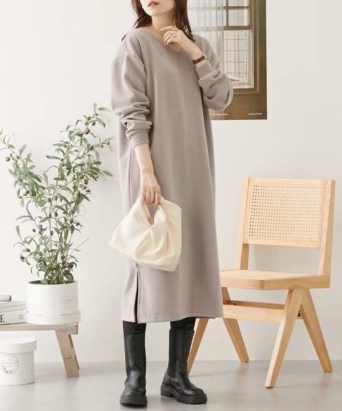 spick ＆ span/ Vネック ロングニット Spick & Span（スピックアンドスパン）の「ロングリブプル