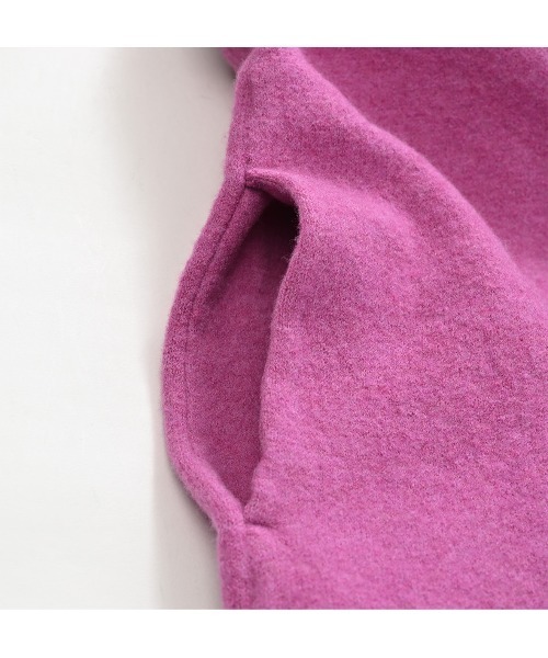 美品◆45R フロートウール 縮絨 タートル ニットロングワンピース　Rロゴ刺繍 45R（フォーティファイブアール）の「フロート縮絨のドレス