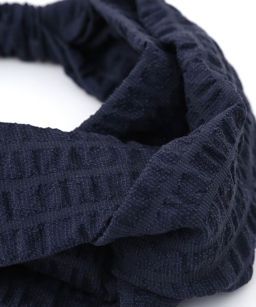 colleca la（コレカラ）の「ぽこぽこリップルヘアターバン（ヘアバンド・レディース・ブラック/カーキ/ネイビー・ﾌﾘ-）」の11枚目の写真