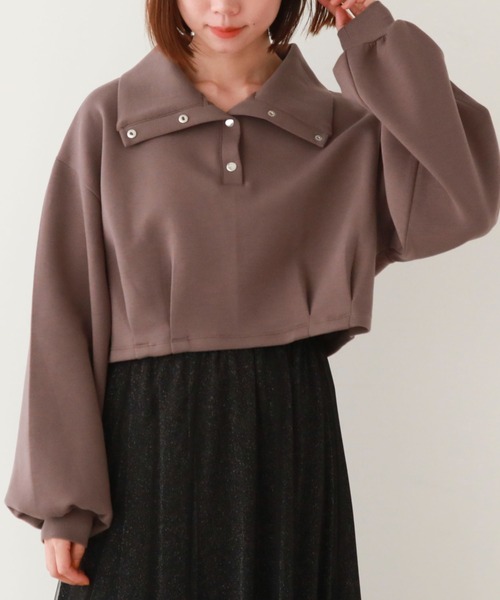 archives（アルシーヴ）の「ハーフスナップダンボールプルオーバー（スウェット・レディース・グリーン/オフホワイト/ブラック/チャコールグレー・MEDIUM）」の17枚目の写真