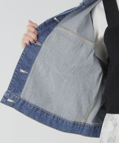 Honeys（ハニーズ）の「レースアップＧジャン／デニムジャケット（デニムジャケット・レディース・アイボリー/ライトインディゴブルー/ピンク・LL/S/M/L）」の18枚目の写真