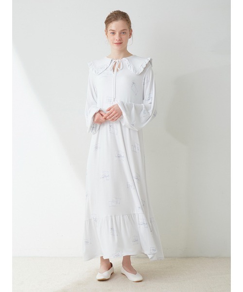 gelato pique（ジェラートピケ）の「スリープドッグ柄ワンピース