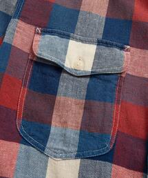 RRL（ダブル アール エル）の「インディゴ チェック コットンリネン