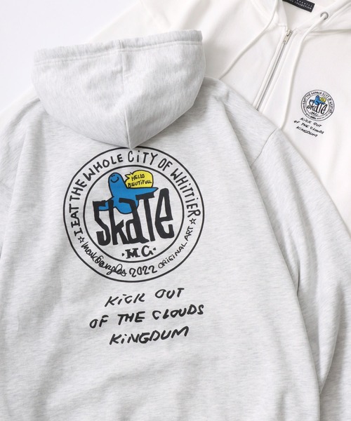 Mark Gonzales(マーク・ゴンザレス)の「MARK GONZALES ARTWORK COLLECTION/マークゴンザレス 別注 オーバーサイズ 裏起毛 ストリート バックプリント スウェット ジップアップパーカー/レディース メンズ(パーカー・メンズ・ブラック系その他/アッシュグレー/ホワイト系その他/ホワイト/グレー系その他/ブラック/グレー系その他2/グレー系その他3/グレー系その他4/グレー系その他5/ブラック系その他3/ブラック系その他2・M/XL/L)」の8枚目の写真