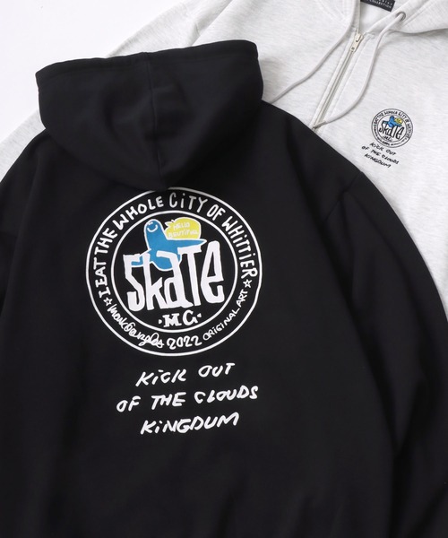 Mark Gonzales(マーク・ゴンザレス)の「MARK GONZALES ARTWORK COLLECTION/マークゴンザレス 別注 オーバーサイズ 裏起毛 ストリート バックプリント スウェット ジップアップパーカー/レディース メンズ(パーカー・メンズ・ブラック系その他/アッシュグレー/ホワイト系その他/ホワイト/グレー系その他/ブラック/グレー系その他2/グレー系その他3/グレー系その他4/グレー系その他5/ブラック系その他3/ブラック系その他2・M/XL/L)」の4枚目の写真