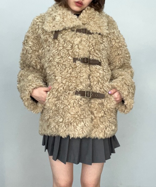 スタンドカラー プードルファーコート FD23W223【Fano Studios