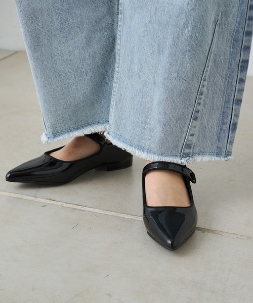 PUAL CE CIN（ピュアルセシン）の「エナメルストラップシューズ（パンプス・レディース・ブラック・M/L）」の10枚目の写真