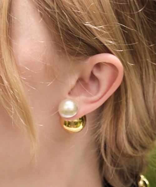 ANOH（アノー）の「コンビパールボールピアス（ピアス（両耳用）・レディース・ゴールド/シルバー・FREE）」の21枚目の写真