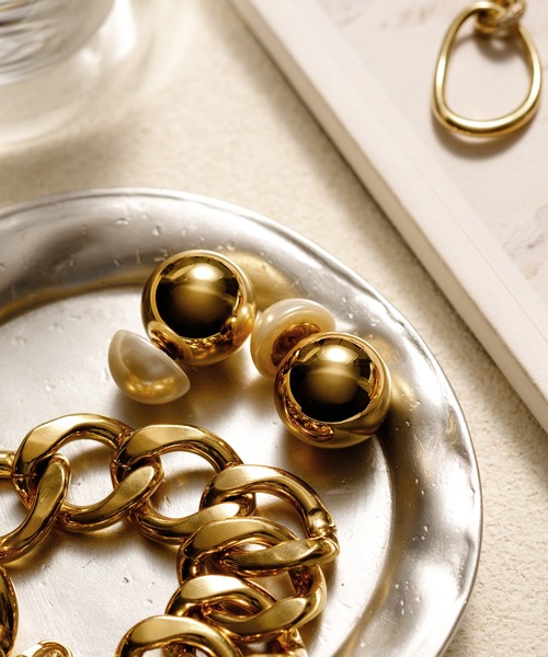 ANOH（アノー）の「コンビパールボールピアス（ピアス（両耳用）・レディース・ゴールド/シルバー・FREE）」の14枚目の写真