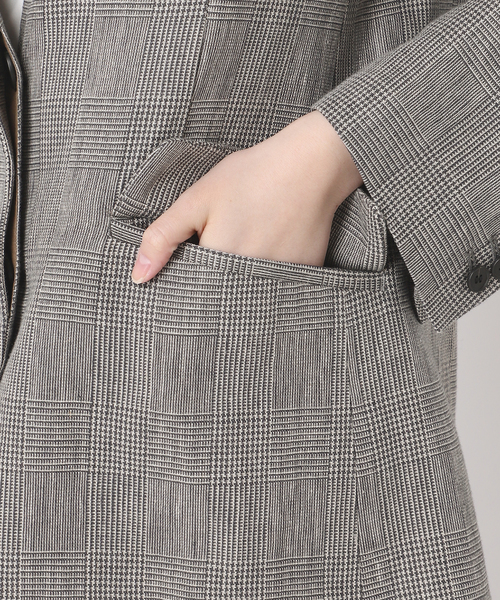 journal standard L'essage(ジャーナルスタンダードレサージュ)の「リネンオックス/チェックジャケット(テーラードジャケット・レディース・グレー/ベージュ・FREE)」の21枚目の写真