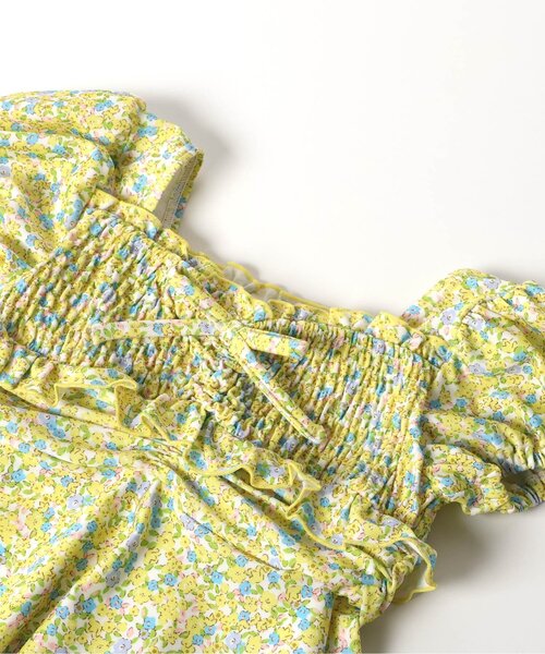 apres les cours（アプレレクール）の「フラワーパフスリーブワンピース風セパレート水着（水着・キッズ・ピンク/イエロー・80/90/100/110/120/130/140）」の4枚目の写真