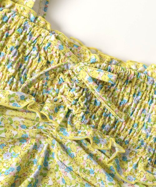 apres les cours（アプレレクール）の「フラワーパフスリーブワンピース風セパレート水着（水着・キッズ・ピンク/イエロー・80/90/100/110/120/130/140）」の6枚目の写真