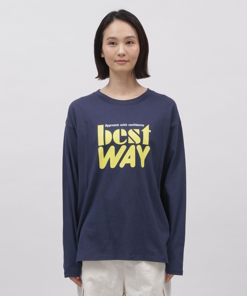 LAKOLE（ラコレ）の「グラフィックプリント長袖T / 108647（Tシャツ/カットソー・レディース・ネイビー/チャコール/オフホワイト・MEDIUM/SMALL）」の19枚目の写真