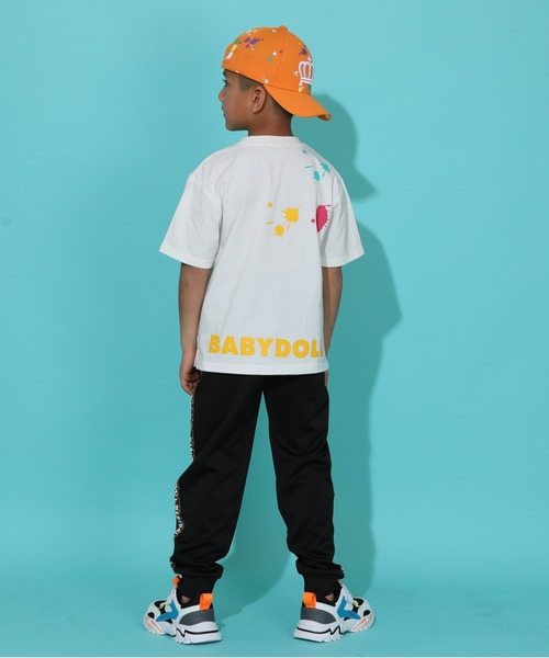 親子お揃い ヒョウ柄 ワッペン ペイント Tシャツ 9220K（Tシャツ