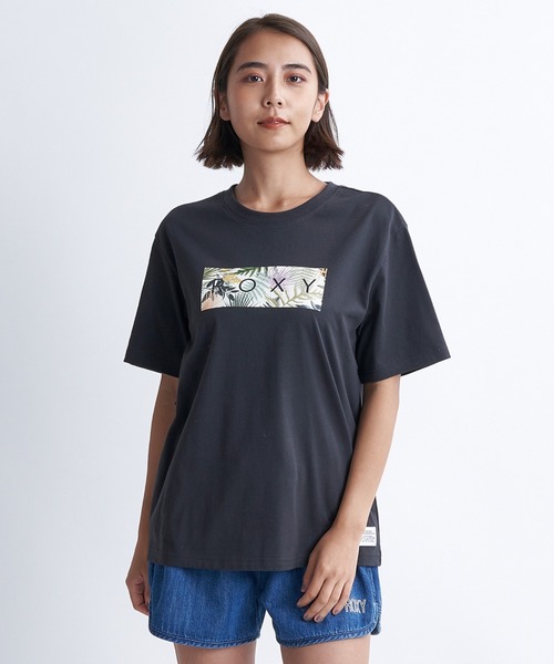 セール】SIMPLY BOTANICAL TEE/ロキシーボタニカルボックスロゴ半袖T