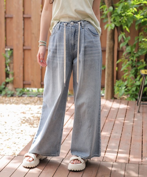 repipi armario（レピピ アルマリオ）の「【セットアップ対応】デニムスピンドルタックパンツ（デニムパンツ・キッズ・ブルー・LARGE/MEDIUM/SMALL）」の17枚目の写真