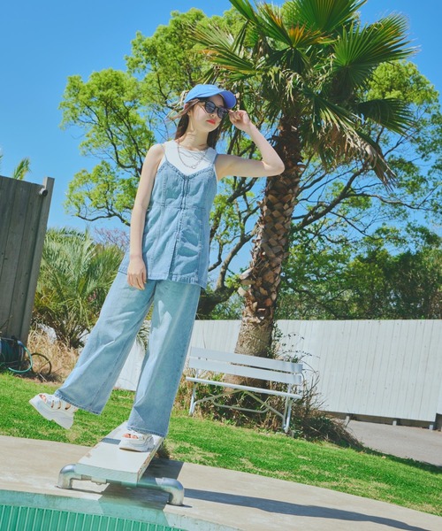 repipi armario（レピピ アルマリオ）の「【セットアップ対応】デニムスピンドルタックパンツ（デニムパンツ・キッズ・ブルー・LARGE/MEDIUM/SMALL）」の21枚目の写真