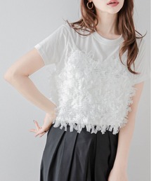 SUGAR BISKET | チュールフリンジキャミソール(キャミソール)