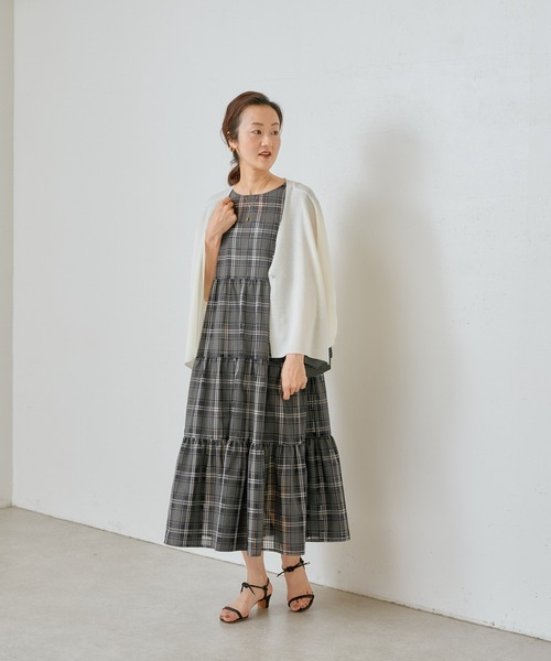 BEARDSLEY（ビアズリー）の「シアーチェックティアードワンピース（ワンピース・レディース・ブラック・FREE）」の15枚目の写真