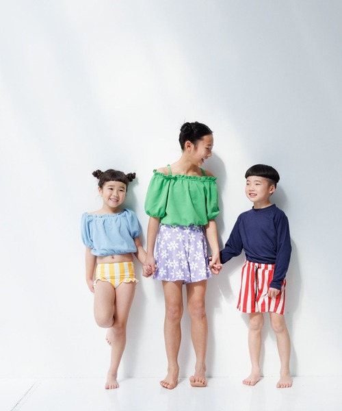 LOWRYS FARM(ローリーズファーム)の「SWIMパフセットアップ 105950(水着・キッズ・ブルー/ブラック/ブラウン/グリーン・110cm/120cm/130cm)」の20枚目の写真