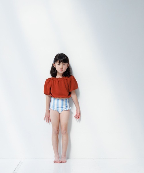 LOWRYS FARM(ローリーズファーム)の「SWIMパフセットアップ 105950(水着・キッズ・ブルー/ブラック/ブラウン/グリーン・110cm/120cm/130cm)」の19枚目の写真
