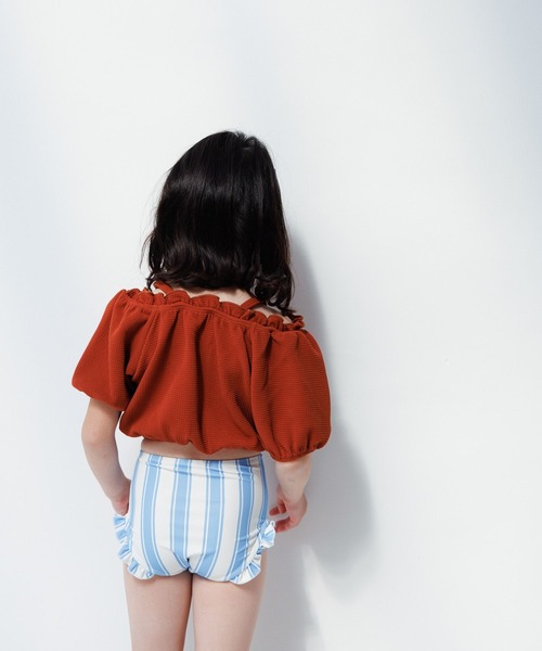 LOWRYS FARM(ローリーズファーム)の「SWIMパフセットアップ 105950(水着・キッズ・ブルー/ブラック/ブラウン/グリーン・110cm/120cm/130cm)」の14枚目の写真